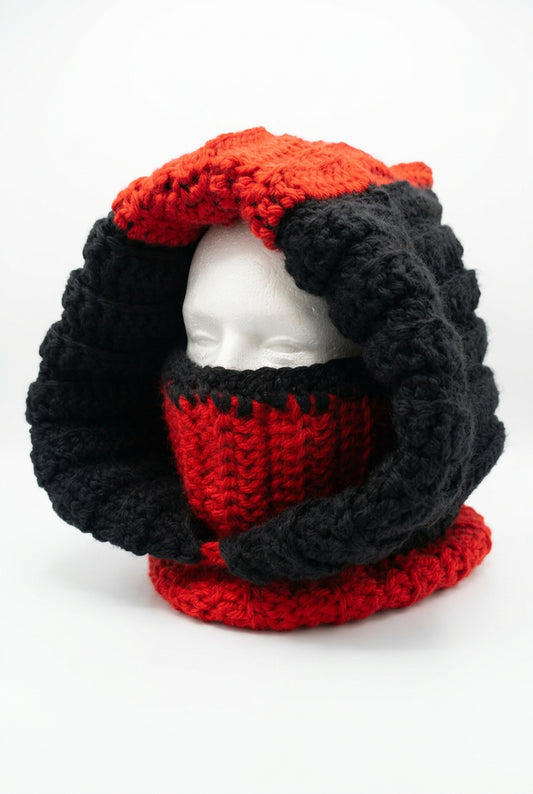 Handmade Chunky Crochet Balaclava Cowl Hood