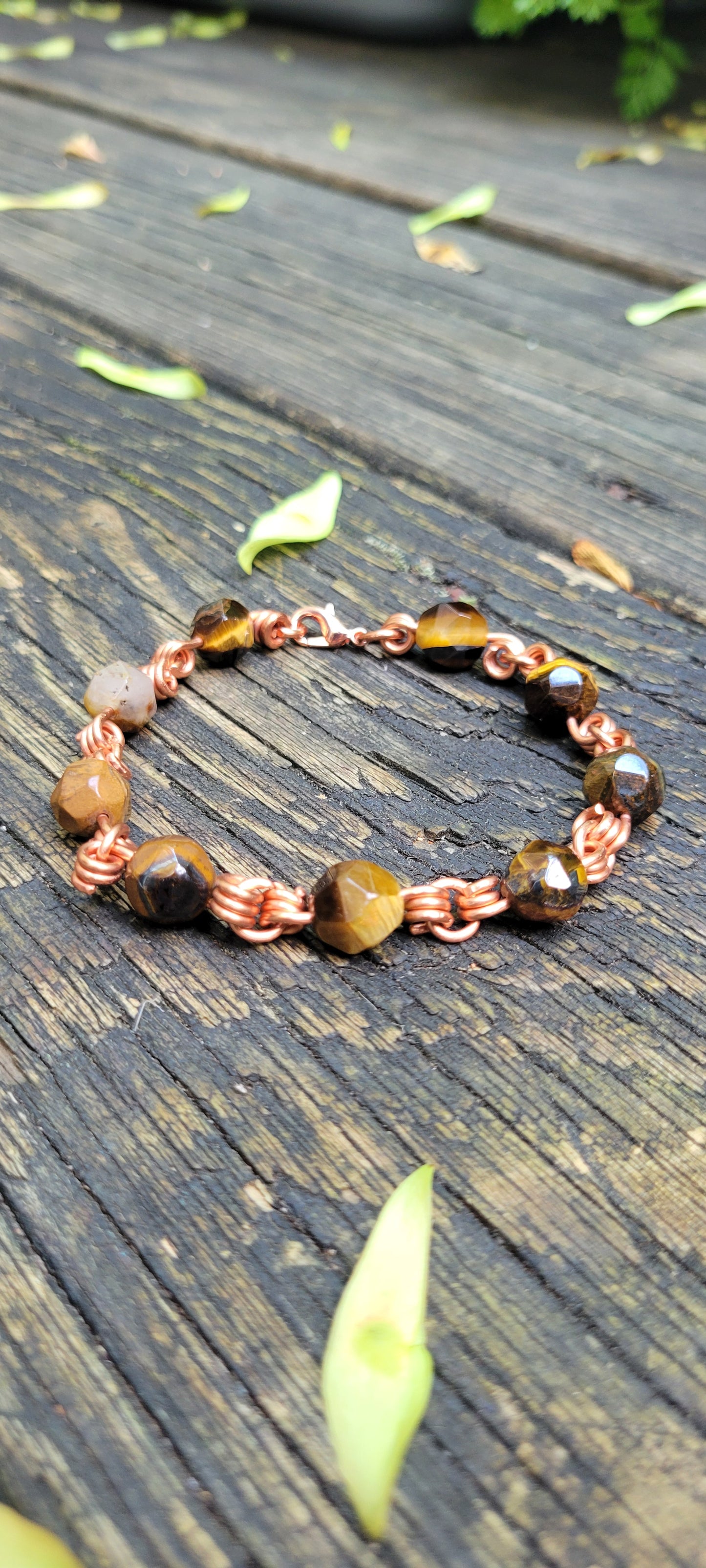 Tiger Eye Copper Bracelet
