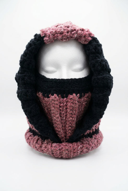 Handmade Chunky Crochet Balaclava Cowl Hood